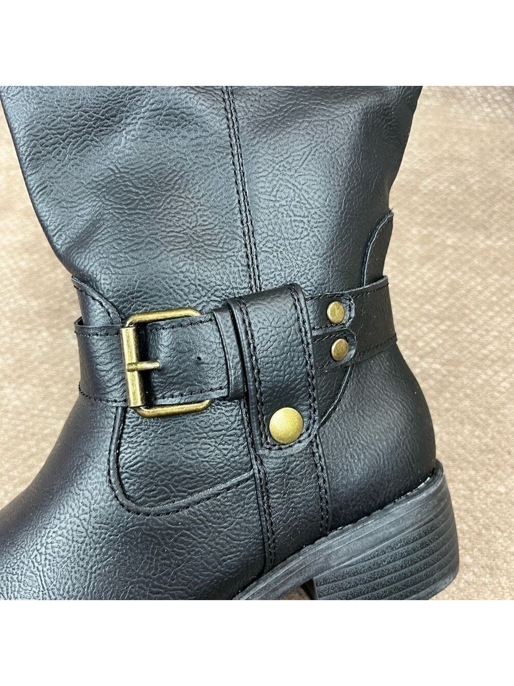 Rampage Matangi Black Smith Women’s Faux Leather Boots size 7. New in Box - Picture 5 of 14